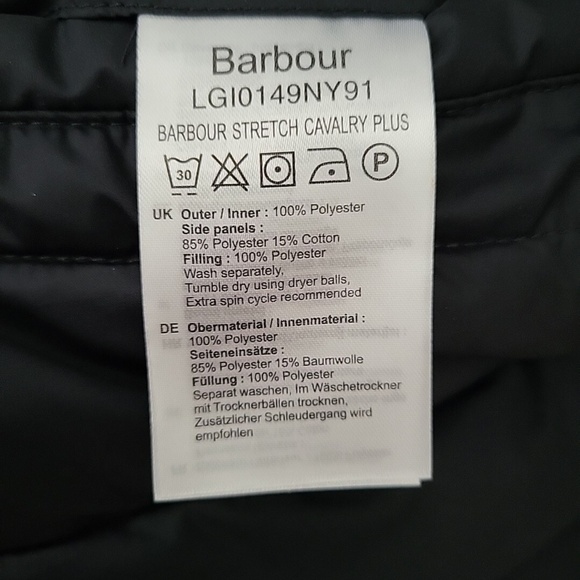 Barbour Cavalry Quilted Stretch Gilet Vest in Dark Navy - Picture 8 of 9